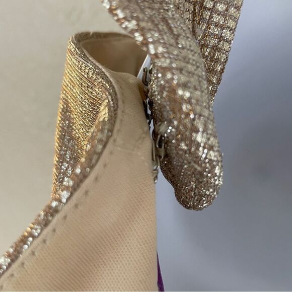 Hayley Paige Occasions Formal Off Shoulder Or Strapless Dress Style 52002 Gold 0 - Picture 13 of 16